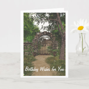 Garden Gate Birthday Card Karte