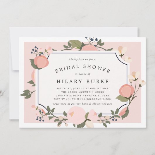 Garden Gate Bridal Dusche Einladung | Blüte (Vorderseite)