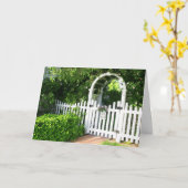 Garden Gate Grußkarte Karte (Gelbe Blume)