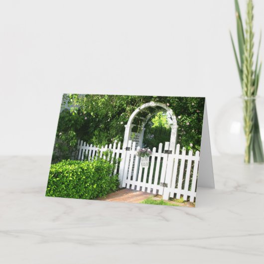 Garden Gate Grußkarte Karte (Vorderseite)