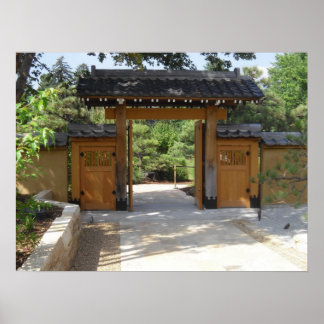 Garden Gate Near  Japanese Gardens Poster