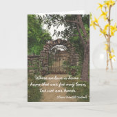 Garden Gate - Neue Zuhause Glückwünsche Karte (Gelbe Blume)