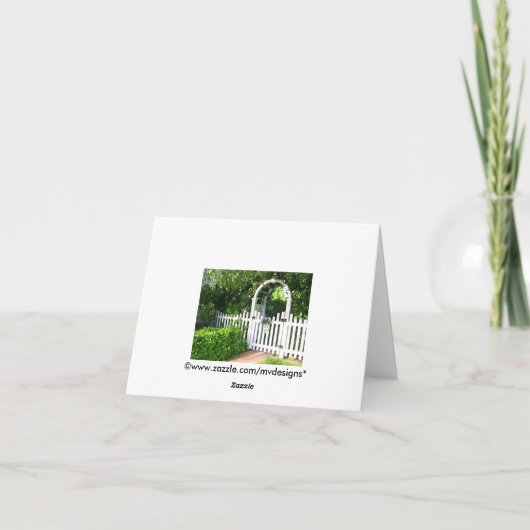 Garden Gate Note Cards Karte (Rückseite)