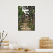 Garden Gate Poster mit Quotation (Küche)