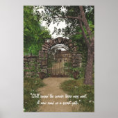 Garden Gate Poster mit Quotation (Vorne)