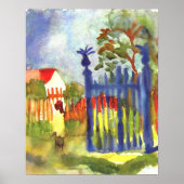 Garden Gates, berühmtes Gemälde von August Macke Poster (Vorne)