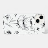 Garden Glam: Luxuriöse florale Telefonabdeckung iPhone Hülle (Rückseite (Horizontal))