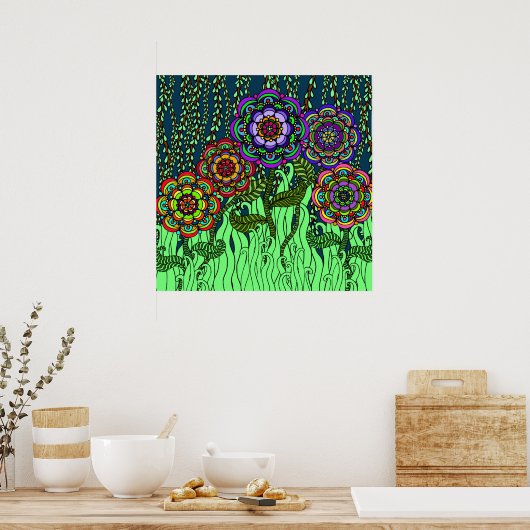 Garden Glow Poster (Küche)