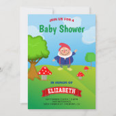 Garden Gnome Baby Dusche Einladung (Vorderseite)