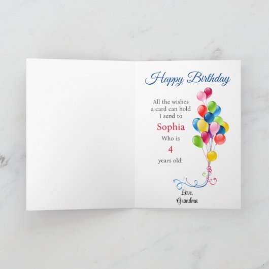 Garden Gnome Birthday Personalize Name Age Card Karte (Innenseite)