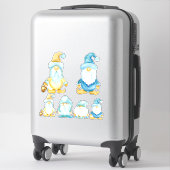 Garden Gnome Bros Wasserfarbe bemalt Kinderzimmer Aufkleber (Koffer)