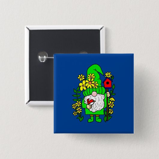 Garden Gnome Button (Vorne & Hinten)