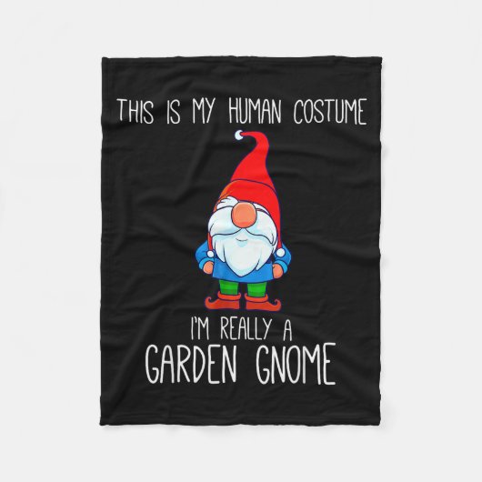 Garden Gnome Costume, Halloween, This Is My Human Fleecedecke (Vorderseite)