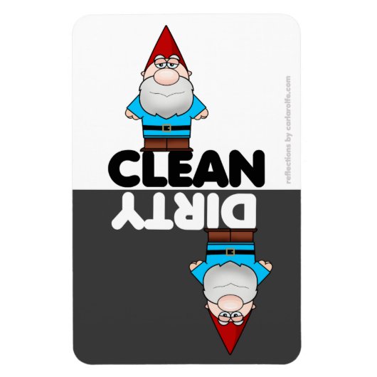 Garden Gnome Dishwasher Magnet (Vertikal)