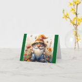 Garden Gnome Geburtstagskarte Karte (Gelbe Blume)