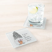 Garden Gnome I Liebe Sie gnome, egal was Glasuntersetzer (Schrägansicht)