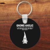 Garden Gnome Lover Gnome-Alkoholische Funny Defini Schlüsselanhänger (Vorderseite)