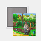Garden Gnome Magnet (Vorderseite/Rückseite)