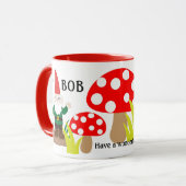 Garden Gnome Mushroom Anpassen Coffee Cup Tasse (Vorderseite Links)