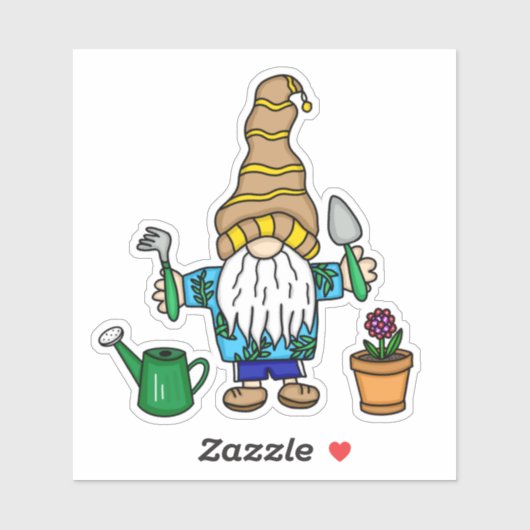 Garden Gnome Niedlich Aufkleber (Blatt)