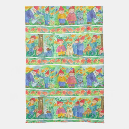 Garden Gnome Pixie Play Turtle Küchentuch (Vertikal)