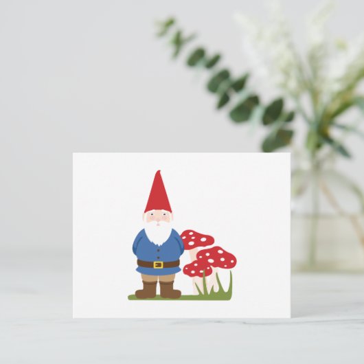 Garden Gnome Postkarte (Stehend Vorderseite)