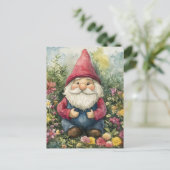 Garden Gnome Postkarte (Stehend Vorderseite)