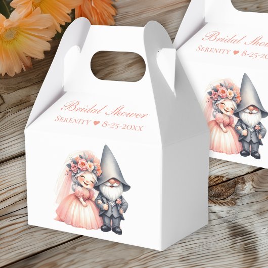 Garden Gnome Rustic Orange Summer Brautparty Geschenkschachtel