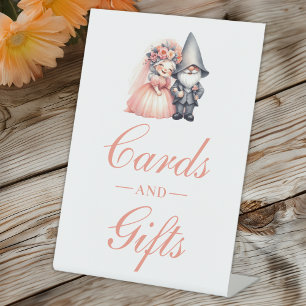Garden Gnome Rustikale Hochzeitskarten und Geschen Sockelschild