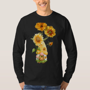 Garden Gnome Sonnenblumen Gärtnerin Sommer Frauen T-Shirt