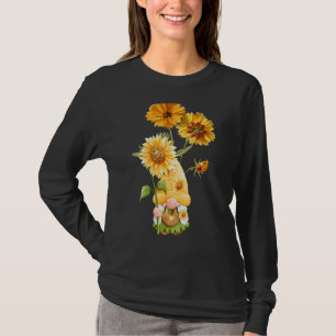 Garden Gnome Sonnenblumen Gärtnerin Sommer Frauen T-Shirt