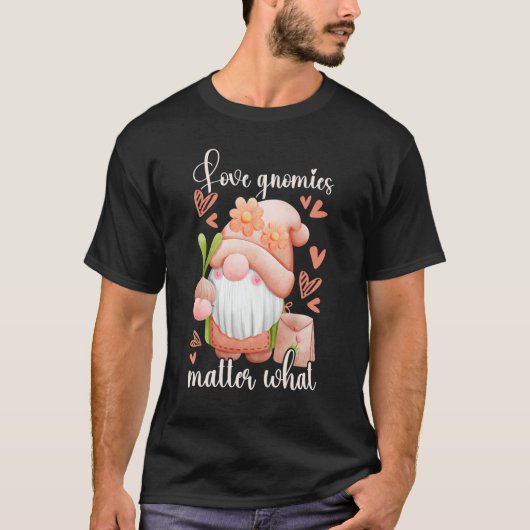 Garden gnome with onion garden gnome hearts T-Shirt (Vorderseite)