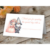 Garden Gnome Woodland Orange Wedding Table Escort Platzkarte