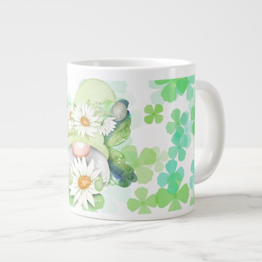 Garden Gnomes 2 grün Jumbo-Tasse (Vorderseite Rechts)