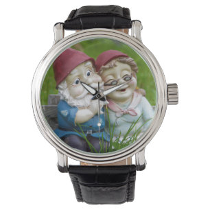Garden Gnomes Couple Armbanduhr