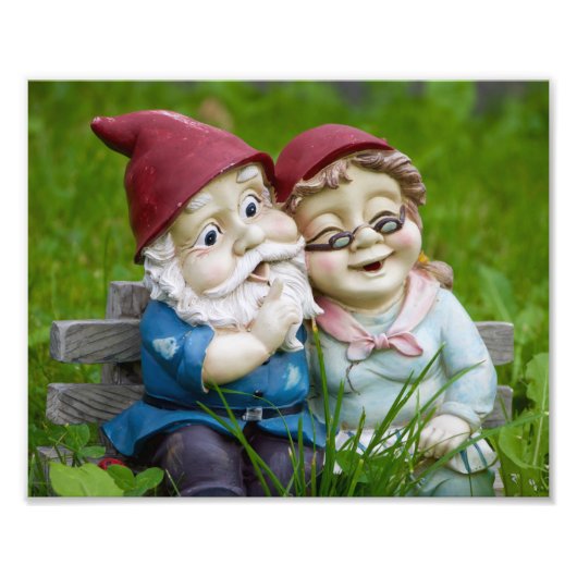 Garden Gnomes Couple Fotodruck (Vorne)