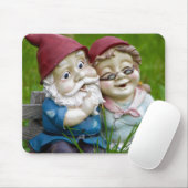 Garden Gnomes Couple Mousepad (Mit Mouse)