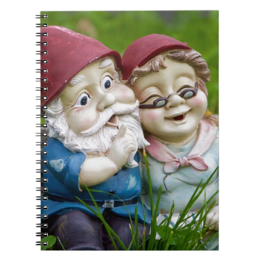 Garden Gnomes Couple Notizblock (Vorderseite)