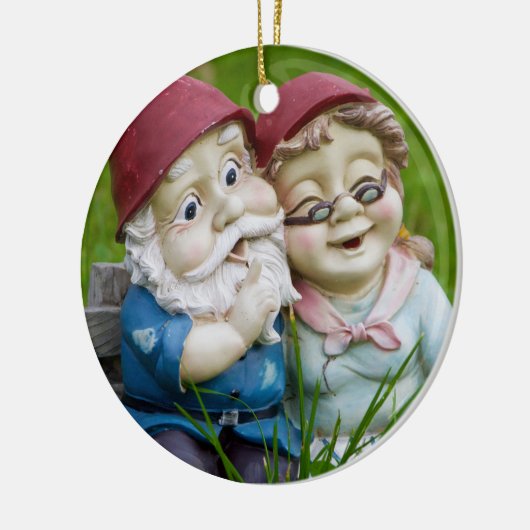 Garden Gnomes Couple Ornament Round (Links)