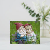Garden Gnomes Couple Postcard Postkarte (Stehend Vorderseite)