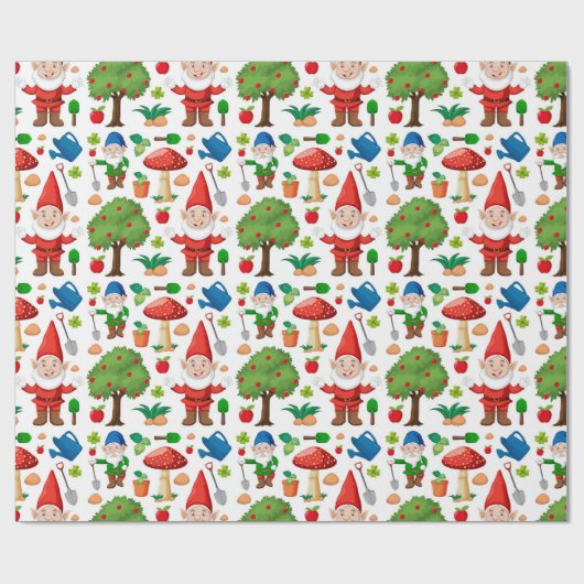 Garden Gnomes Geschenkpapier (Flach)