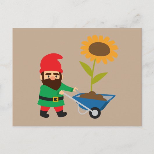 Garden Gnomes niedlich und farbenfroh Postkarte (Vorderseite)