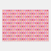 Garden Gnomes Rosa Hintergrund Geschenkpapier Set (Vorderseite)
