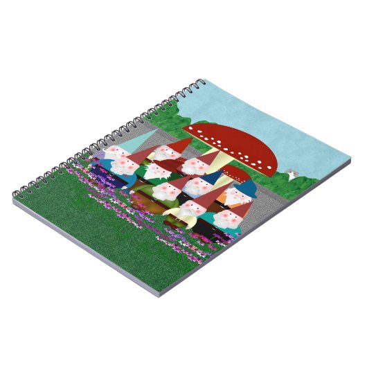 Garden Gnomes Spiral Notebook Notizblock (Linke Seite)