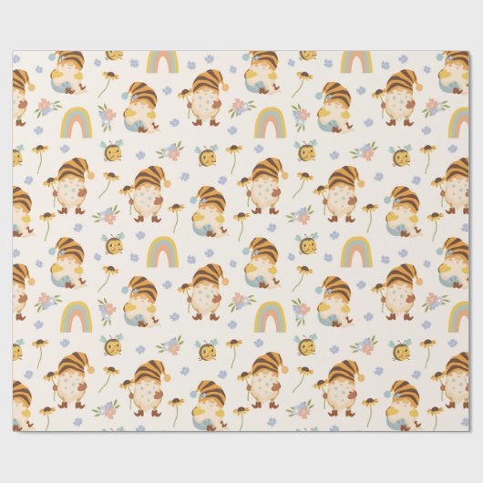 Garden Gnomes Wrapping Paper Geschenkpapier (Flach)