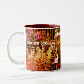 Garden Goddess Blumengarten Personalisiert Zweifarbige Tasse (Links)