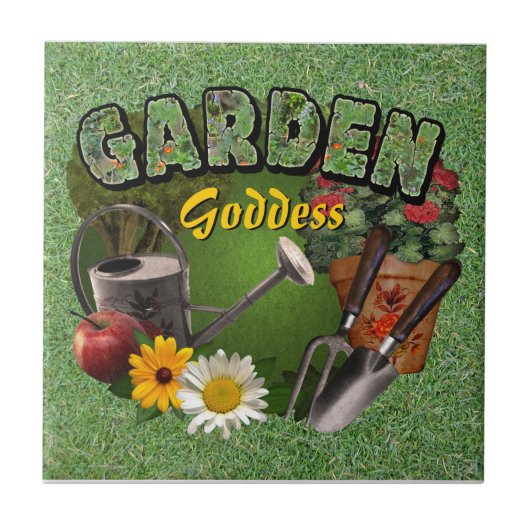 Garden Goddess Fliese (Vorderseite)