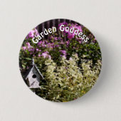 Garden Goddess Flower Garden Cute Button (Vorderseite)