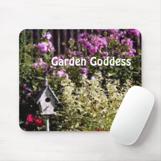 Garden Goddess Flower Garden Mousepad (Mit Mouse)