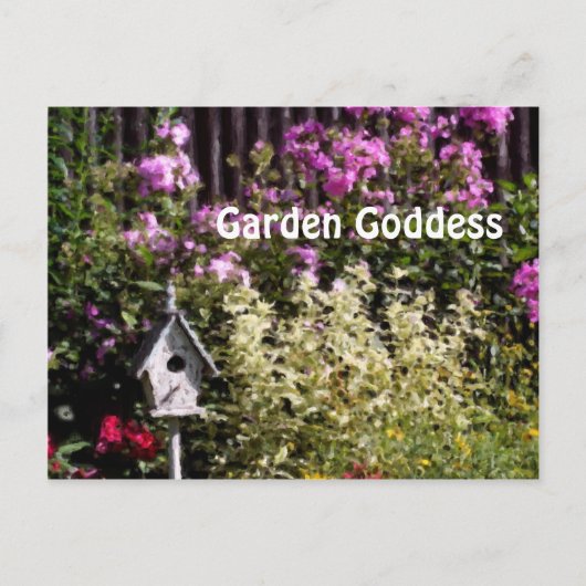 Garden Goddess Flower Garden Postcard Postkarte (Vorderseite)